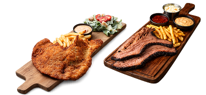 BBQ catering wooden trays